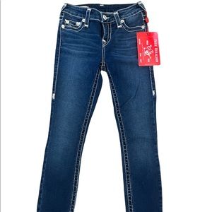 TRUE RELIGION Halle Mid Rise Super Skinny Jeans